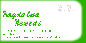 magdolna nemedi business card